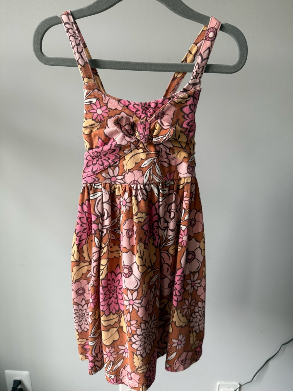 Tommy Bahama Pink and Brown Floral Sundress for Kids